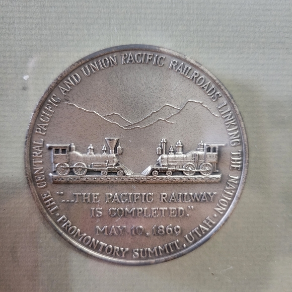 Golden Spike Centennial Celebration Silver Medal - Picture 3 of 4